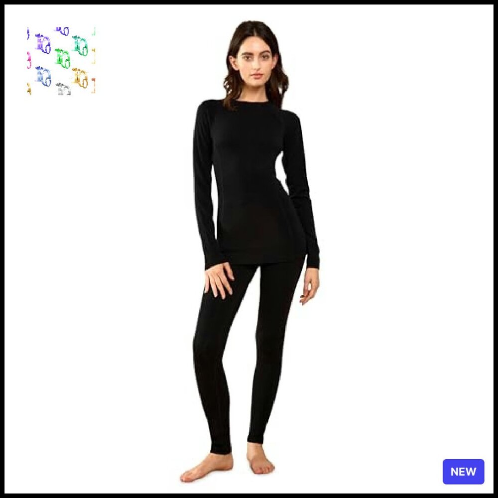 Merino Wool Thermal Set Women's Base Layer Ski Snowboard Activewear - Picture 2 of 8